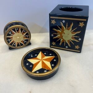 Celestial Sun and Star Bathroom Set 90’s Whimsy Goth